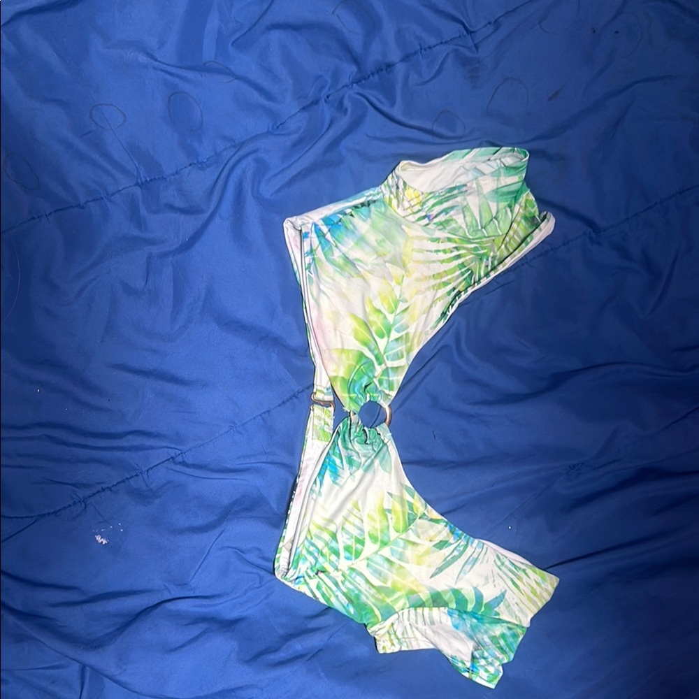 Tropical Leaf Print Swimsuit